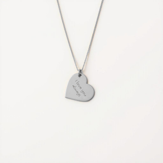 Handwritten Heart Pendant Necklace