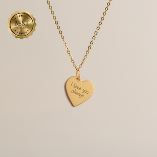 Handwritten Heart Pendant Necklace