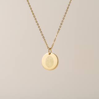 Double Fingerprint Pendant Necklace