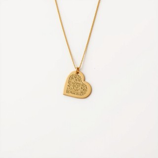 Carve Amore QR Code Heart Necklace – Forever Love Story