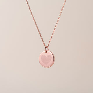 Heart Fingerprint Pendant Necklace