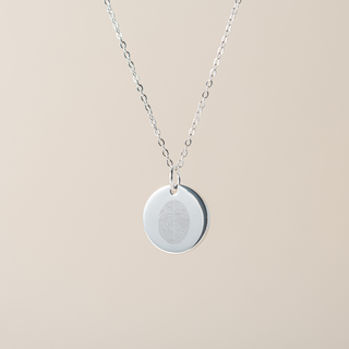 Double Fingerprint Pendant Necklace