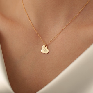 Handwritten Heart Pendant Necklace