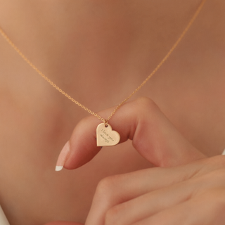 Handwritten Heart Pendant Necklace